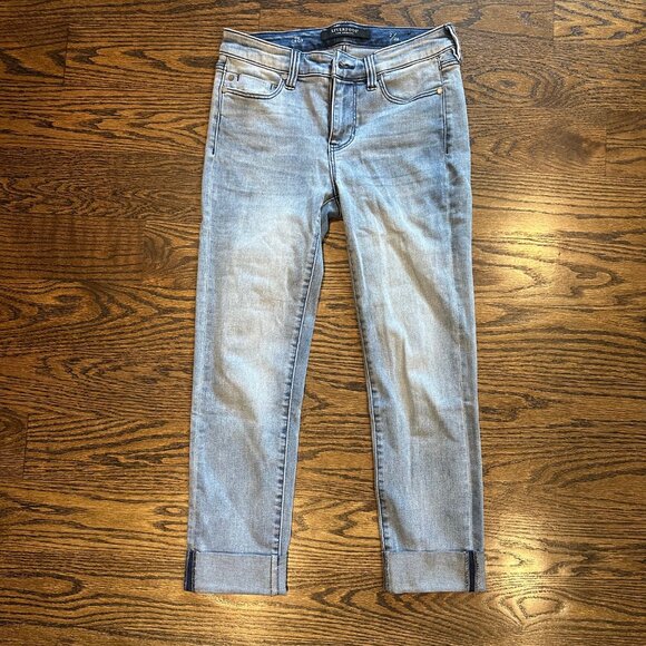 Liverpool The Crop Ankle Skinny Medium Wash Mid Rise Stretch Capri Jeans 2 26 - Picture 1 of 1